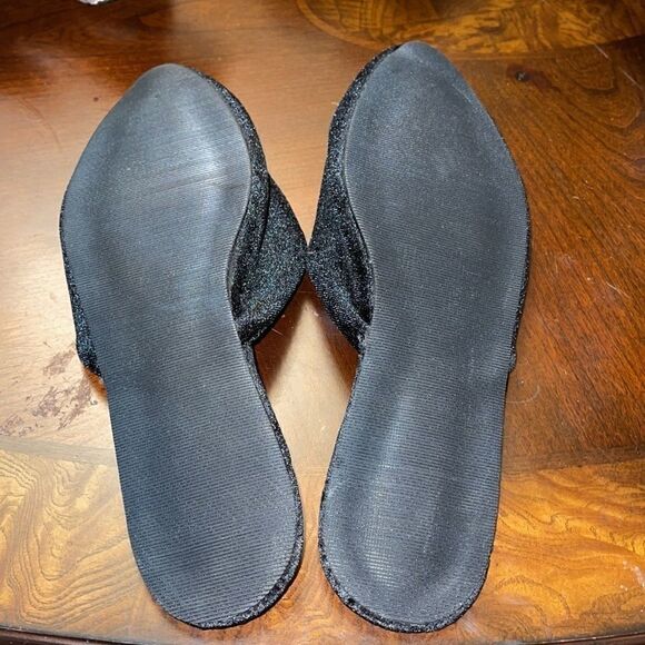 NWT INC International Concepts Women's Mesh-Heart black Slippers - Picture 4 of 4